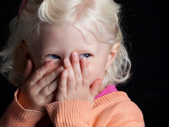 Portret van een blond meisje